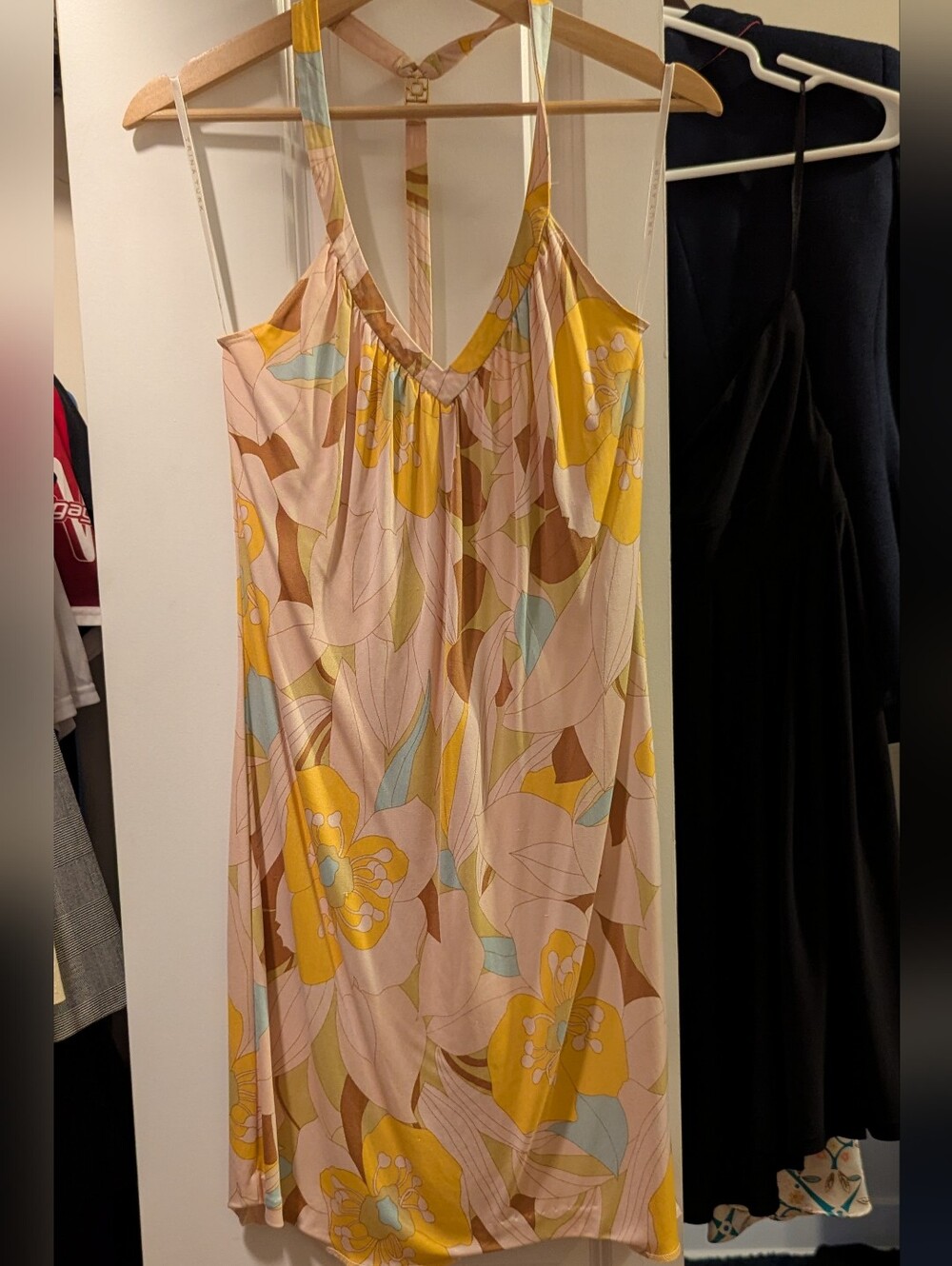 Trina Turk Pink and Yellow Floral Slip Dress
